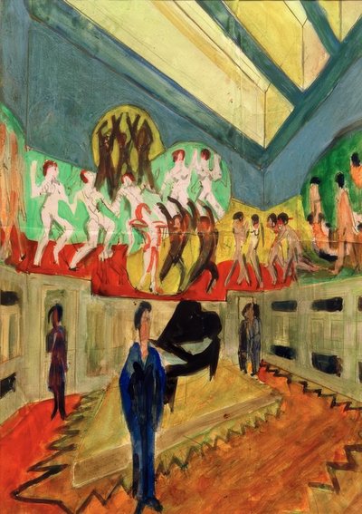 Bozzetto per la decorazione delle pareti del podio nella sala delle feste da Ernst Ludwig Kirchner